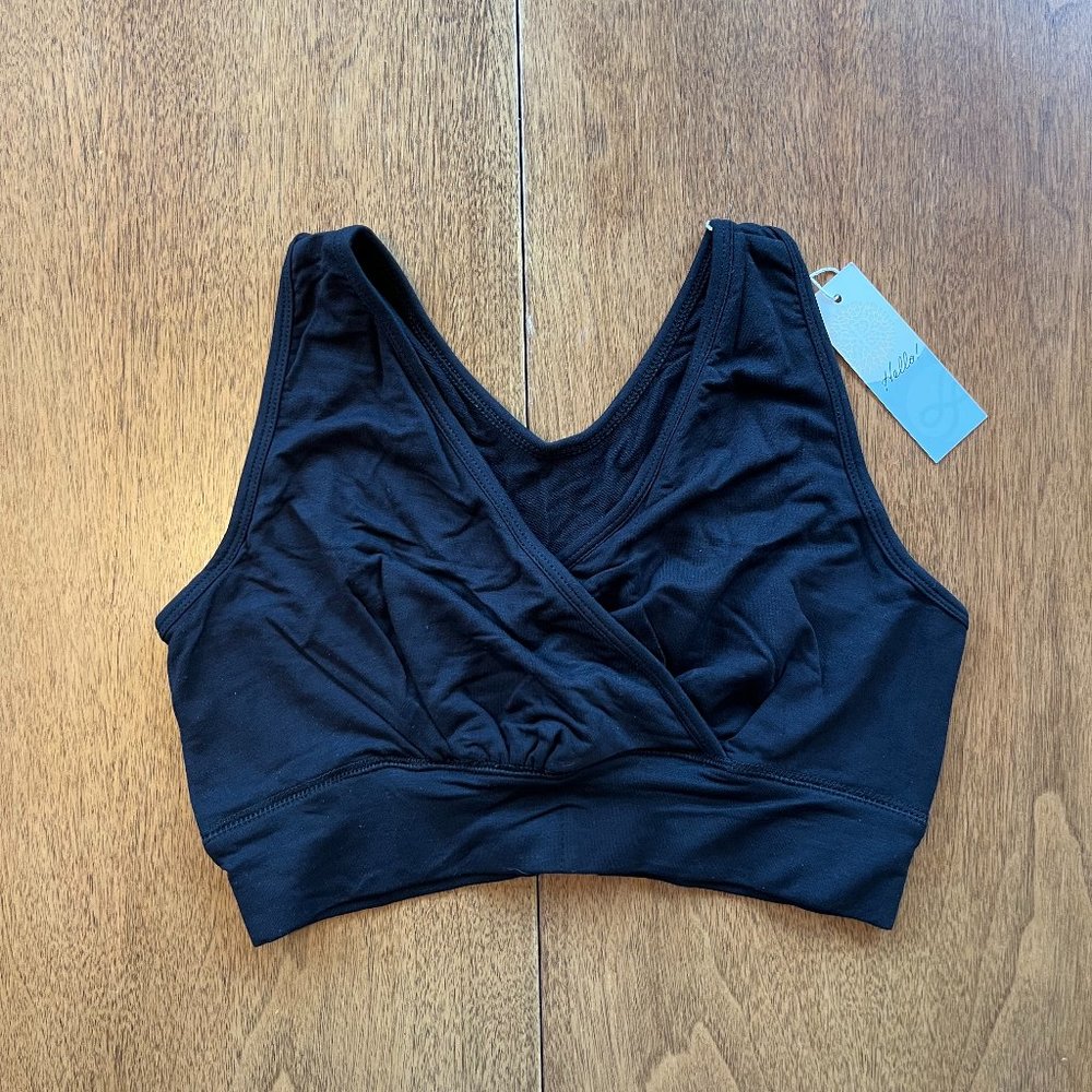 Black French Terry Racerback Nursing Bra  - Kindred Bravely (Size M Busty)